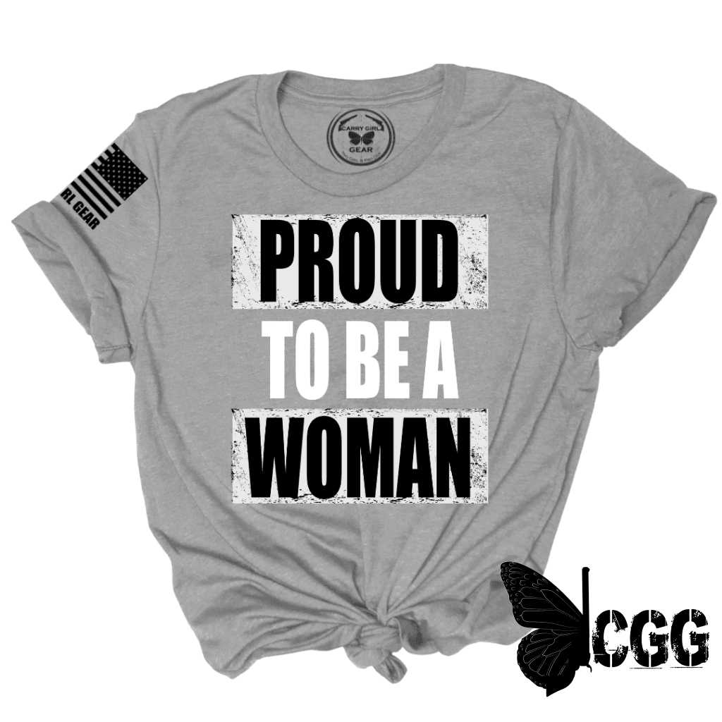 Proud To Be A Woman Tee Xs / Steel Unisex Cut Cgg Perfect Tee